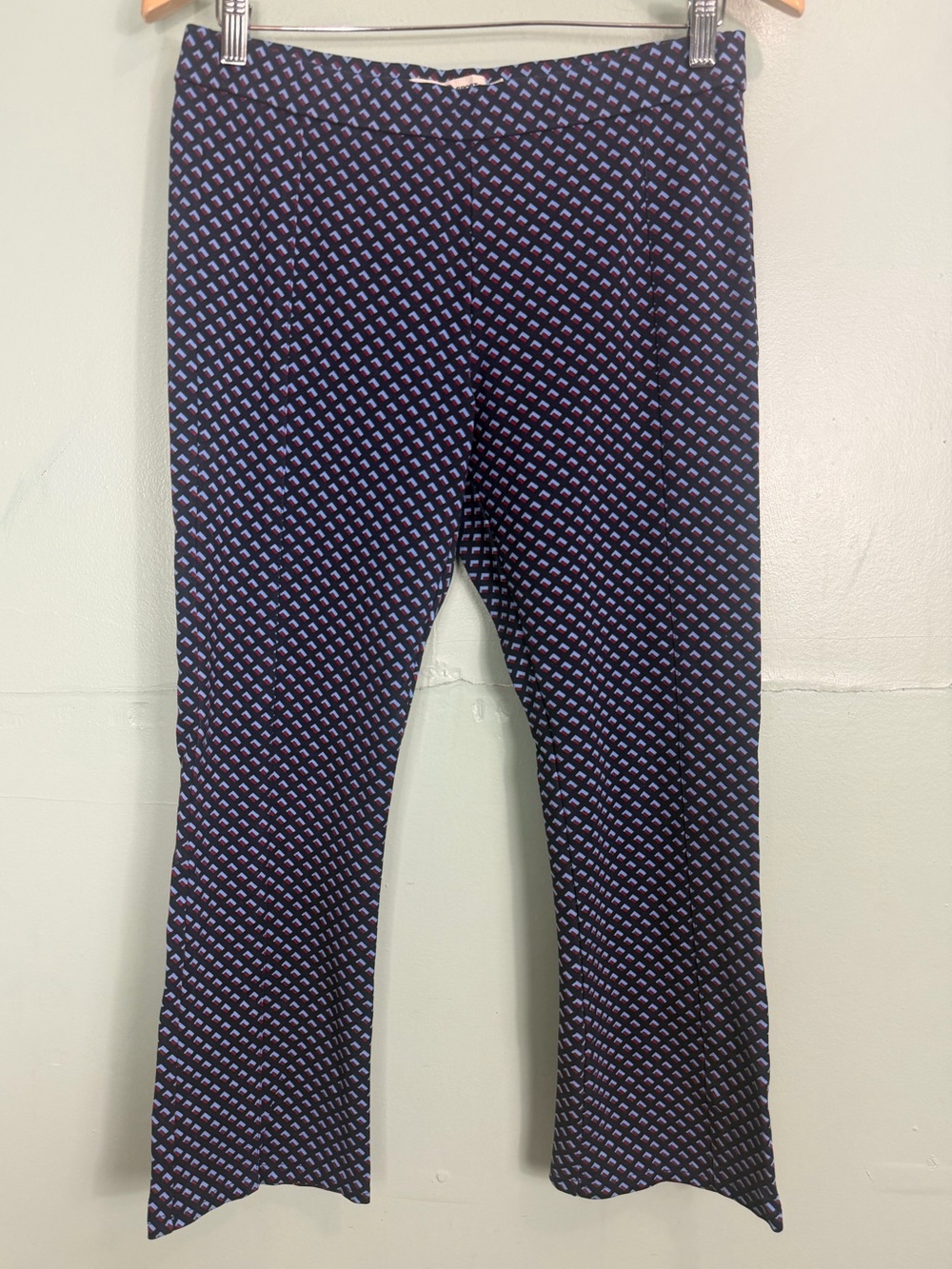Tory Burch Sport‎ Pull On Stretch Flare Pants Multi Pattern Women Large